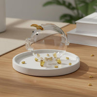 Clear Glass Piggy Bank Small Size Glass Piggy Bank Mini Pig Coin Box Sleek Feel Transparent Piglet Figurine for Nursery