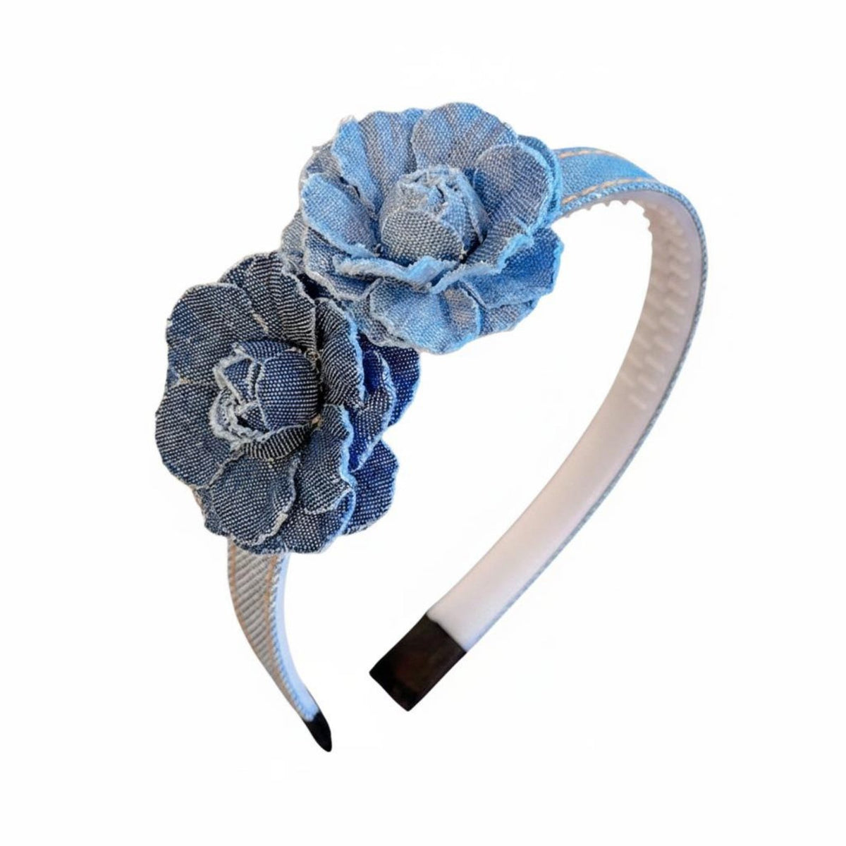 Denim Flower Headband Cute Denim Headband Stylish Blue Textile Hair Hoop for Skincare
