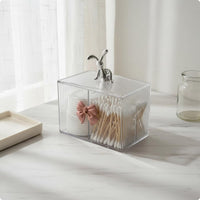 Swab Storage Box Easy to Clean Transparent Pad Holder Water-Resistant Swab Storage container for Vanity