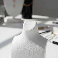 Necklace Display Bust Minimalist Design Necklace Bust Display White Plaster Neck Form Lightweight Locket Chain Organizer
