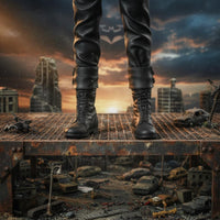 1/6 Scale Long Boots Tall Shaft laced Boots Dark Finish Footwear