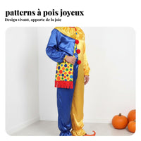 Clown Costume Set Curly Hair Polka Dot Clown Outfit Comfortable for Cosplayers
