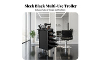 360-Degree Swivel Wheels 5-Drawer Salon Trolley Integrated Tool Holder 5-Drawer Salon Trolley Spacious Drawers Rolling Organizer Versatile Use for Hair Stylists, Beauticians Artists, Beauty Parlor, Barbershop, Spa, Bathroom