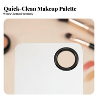 Even Blending Foundation Palette and Spatula Set Easy to Clean Handheld Foundation Plate with Spatula Multi-Use Makeup Mixing Tray Polished Surface for Beauty Enthusiasts, Women, Girls, Travel, Dressing Table, Dermatological Care Routine, Nail Art