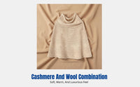 Autumn Winter Knitted Cashmere Cape, Thick Pullover Shawl, High Neck Scarf, Unisex, Minimalist