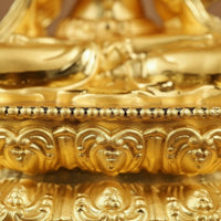 Gilt Buddha Figurine Palm Size Small Buddha Decoration Feng Shui Statue Perfect Gift Padmasambhava Statue Intricate Designs