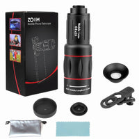 Telephoto Phone Lens Black Portable Mobile Telephoto Lens for Filming