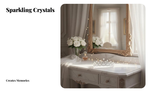 Bridal Headpiece Korean Design Bridal Wedding Headpiece Wedding Hair Jewelry Sparkling Lustrous Bead Crystal Tiara Elegant