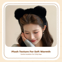 Women's Plush Teddy Headband Elastic Comfortable Decorative
