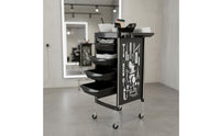 Hair Salon Trolley Wheels Salon Storage Cart Rolling Styling Cart for Hairdressers, Stylists