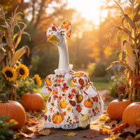 Thanksgiving Goose Outfit Lace Collar Porch Goose Outfit Puff Sleeves