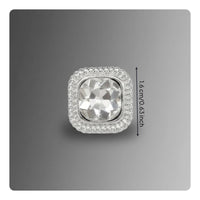 Square Crystal Button High-End Glittering Clothing Buttons Long-Lasting