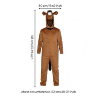 Horse Cosplay Outfit Polyester Horse Costume Breathable Animal Suit for Adults