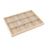 Wood Jewelry Tray Beige Home Storage Flat Silhouette