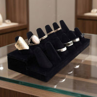 Double-Layer Band Display Stand Flocked Double-Layer Band Stand Stepped Base