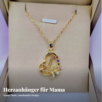 Mom Heart Necklace Symbolic Gift Mama Heart Necklace Versatile for Moms