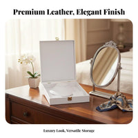 Leather Jewelry Display Case Long-Lasting Jewelry Set Display Box Necklace Storage Case Luxurious Design Luxurious Textile Lined