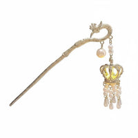 Tassel Grip Fastener Ancient Chinese Design Flower of the Valley Hair Fastener Wheat Ear Hair Grip Elegant Design Secure Grip