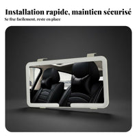 LED Car Vanity Mirror Built-in Battery Lighted Car Makeup Mirror for Commuters