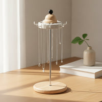 Necklace Holder with Hooks Compact Display Stand Space Saving for Dresser, Women