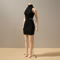 1/6 Scale Backless Dress formFitting Fit 1/6 Scale Female Dress Material Sleeveless Figure Clothing for Collectors, Hobbyists, Photography