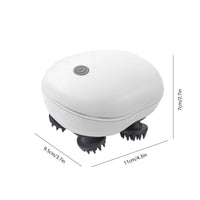 Handheld Head Kneading Massager Soft Silicone Heads Electric Scalp Massager