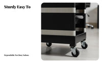 Large Capacity 5-Drawer Hairdressing Trolley 360-Degree Swivel Wheels 5-Drawer Salon Station Multipurpose Utility Trolley Heavy-Duty for Hairstylists, Beauty Professionals Artists, Barbershop, Spa