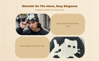 Knit Beanie Hat, Warm, Unisex, Fall Winter, Cute