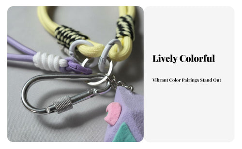 Colorful Rock Climbing Hold Keychain Bouldering Hold Bag Charm Handmade Rope Lanyard for Boulderers, Outdoor Enthusiasts, Hikers, Backpack, Handbag, Keys