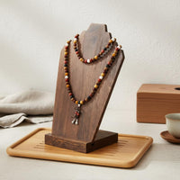 2 Pieces Solid Wood Necklace Display Tabletop for Boutique