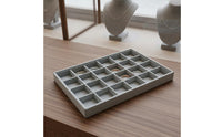 24-Grid Jewelry Tray Space Saving 24 Grid Jewelry Tray Scratch Protection Earring Storage Organizer for Retailers
