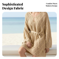Women's Long Sleeve Beach Tunic, Relaxed Fit, Summer Holiday