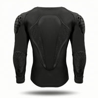 Underlayer with Impact Panels Form-Fitting Guard Shirt Perforated Sportswear for Skiing