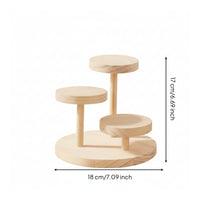 Wood Disc Display Rack Portable Accessory Storage Heavy Duty for Showcase