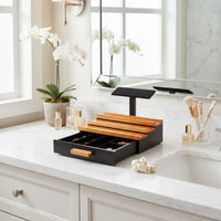 Tiered Perfume Holder Hidden Compartment 3-Tier Cologne Stand Large Capacity