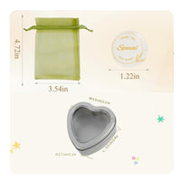 25 Pieces Smooth Shiny Finish Heart-Shaped Window Tin Heart-Shaped Tin