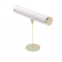 T-Shaped Bar Jewelry Display Stand Gold-Finish Accessory Storage Metal