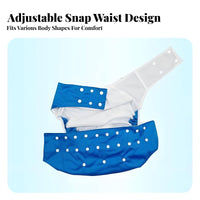 Leak-Proof Adjustable Incontinence Pants Waterproof Reusable Adult Cloth Diaper Leakproof for Bedridden Patients, Home Care, Overnight Use