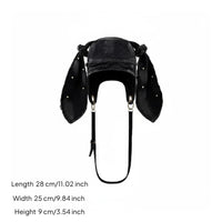 Washed Jean Rabbit Ear-Like Cap Cute Fashion Accessory Crossbody Strap for Women