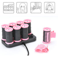 8 Pieces Heated Hair Rollers with Fasteners Adds Volume and Gloss for Travelers