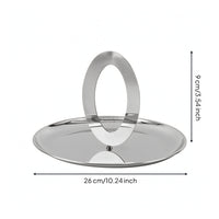 Fruit Tray with Handle Polished Metal Fruit Dish Round for Tabletop