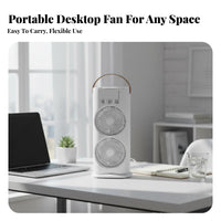 Oscillating Function USB Air Cooler Humidifier 3 Speed Settings Portable Misting Fan Compact Design for Office, Bedroom, Dorm Room