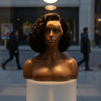 Female Mannequin Head Bust Pinable PVC Mannequin Bust Realistic Look