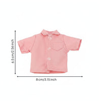 BJD Doll Button up Shirt Versatile Wear 1/12 Scale Doll Shirt for Hobbyists