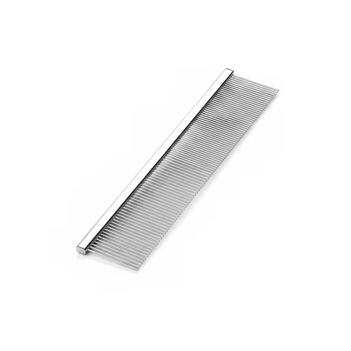 Stainless Steel Comb All-Metal Polished Silver Dog and Cat Grooming Comb