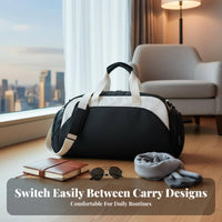 Wet Dry Separation Travel Bag Large Capacity Gym Bag with Shoe Compartment Travel Duffel Wet Pocket Long-Lasting Material