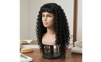 Breathable Cap Full-Head Hairpiece Heat-Resistant Long Wavy Hairpiece Natural-Looking Texture Hair Accessory Deep Waves