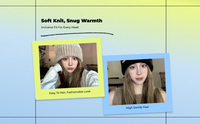 Knit Winter Hat for Women Warm Ear Cover Soft Wool Blend