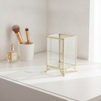 Makeup Brush Holder Transparent Cosmetic Organizer Rectangular for Vanity