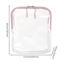 Clear Toiletry Bag Waterproof Transparent Makeup Pouch Reusable Clear Makeup Bag for Business Trip, Gym